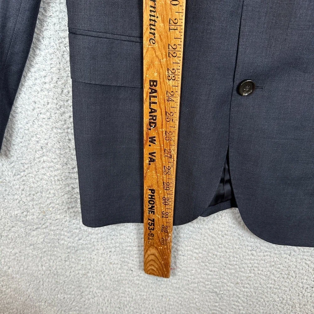 J Crew Ludlow Blazer Men 40L Charcoal Grey Italian Wool Tollegno 1900 Sport Coat